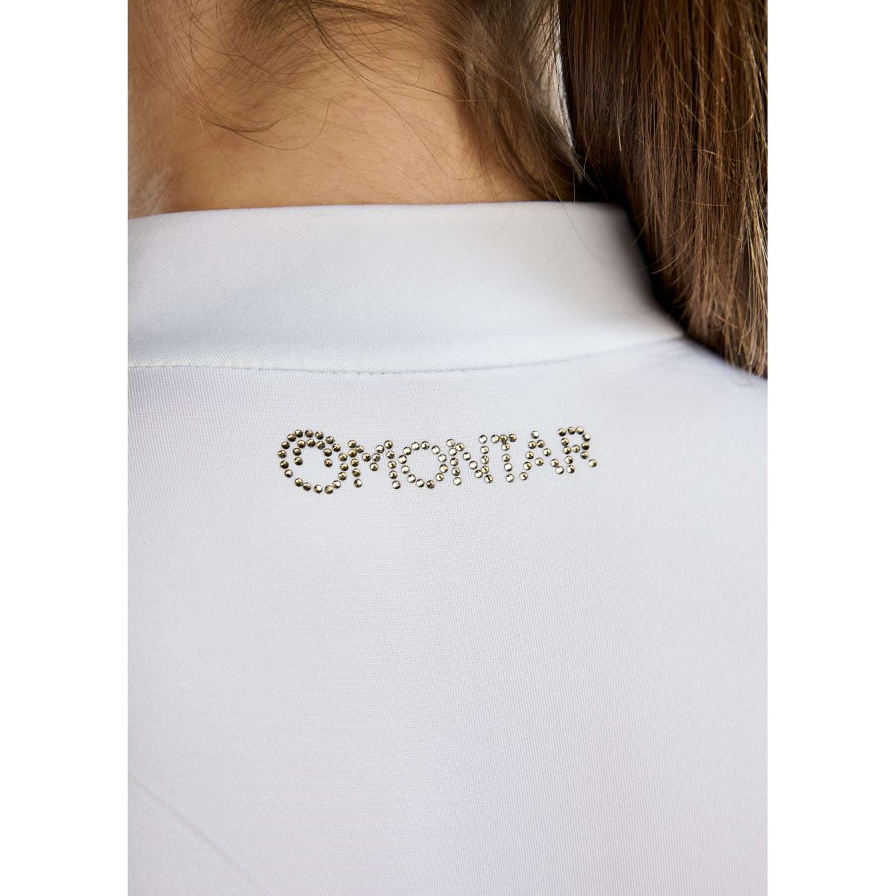 Montar Maglietta da Competizione MoEverline Golden Quartz Crystals Kids Maniche Lunghe Bianco