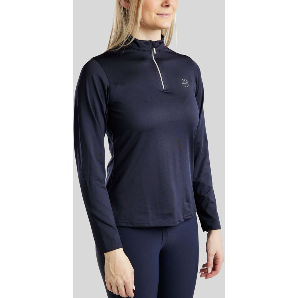 Montar Polo Everly Crystal Logo Maniche Lunghe Navy