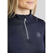 Montar Polo Everly Crystal Logo Maniche Lunghe Navy