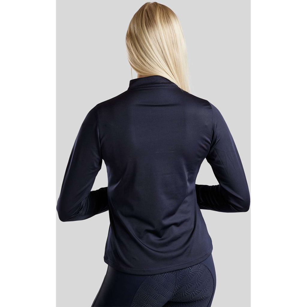 Montar Polo Everly Crystal Logo Maniche Lunghe Navy
