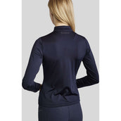 Montar Shirt MoRosie Pintucks Crystals Maniche Lunghe Dark Navy