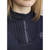 Montar Shirt MoRosie Pintucks Crystals Maniche Lunghe Dark Navy