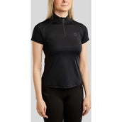 Montar Poloshirt MoPearl Pintuck Nero