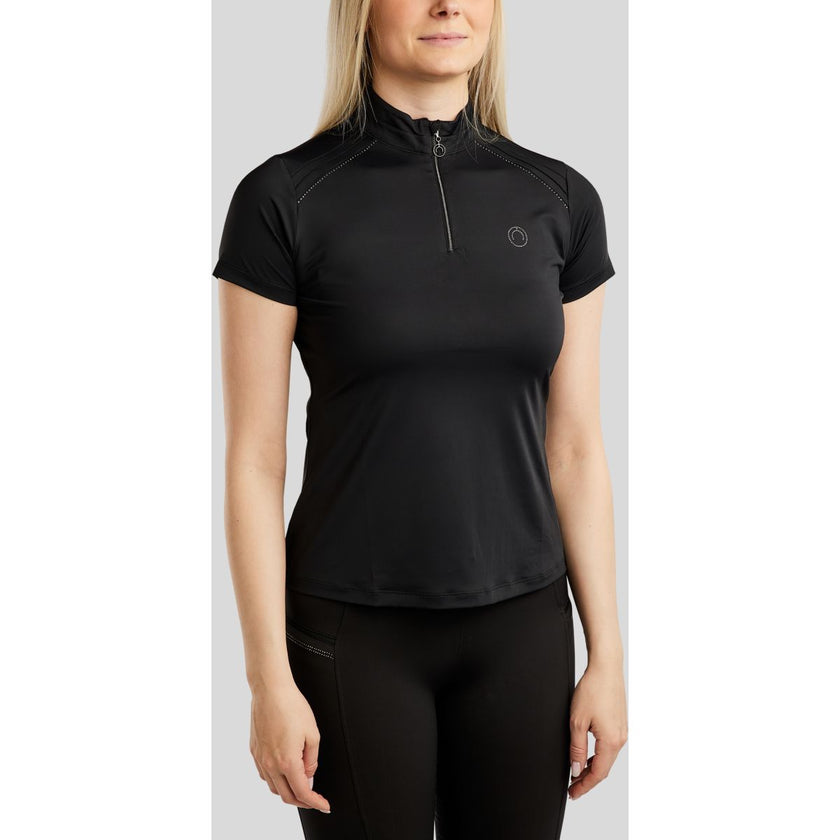 Montar Poloshirt MoPearl Pintuck Nero