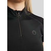Montar Poloshirt MoPearl Pintuck Nero