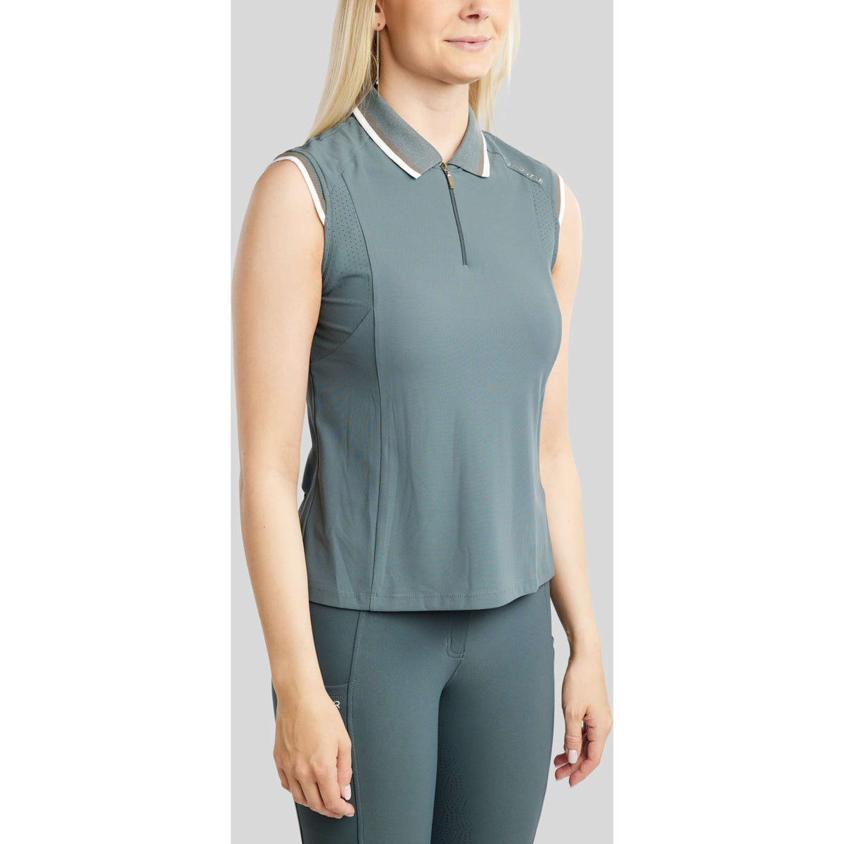 Montar Poloshirt MoOttilia Senza Maniche Dark Slate