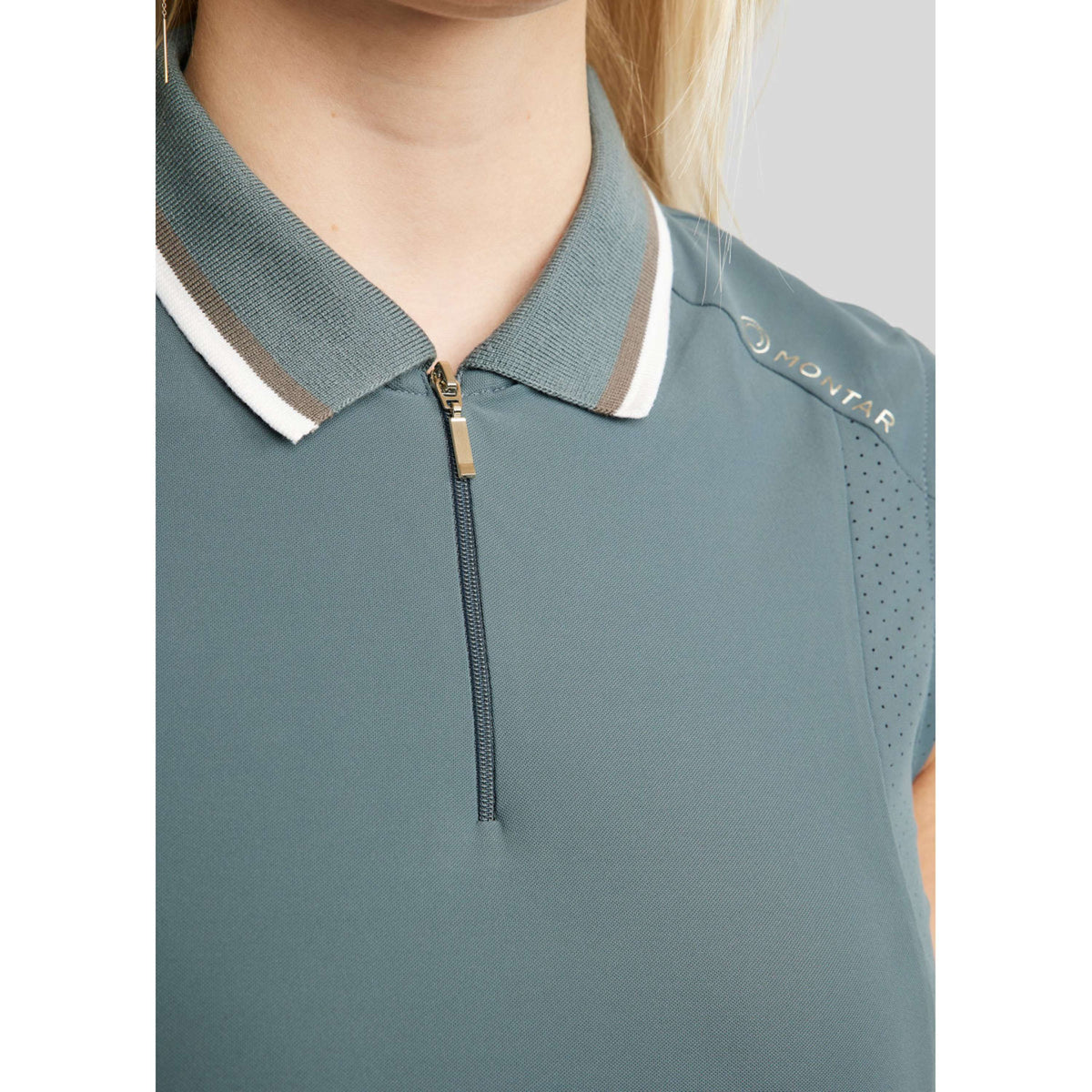 Montar Poloshirt MoOttilia Senza Maniche Dark Slate