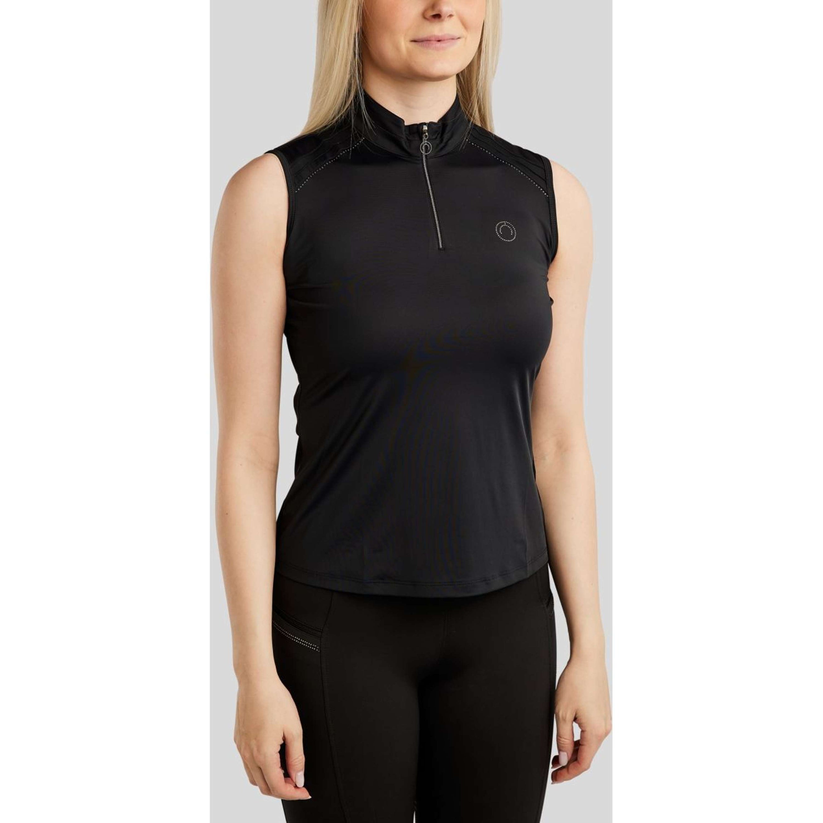 Montar Maglia MoPearl Pintuck Senza Maniche Nero
