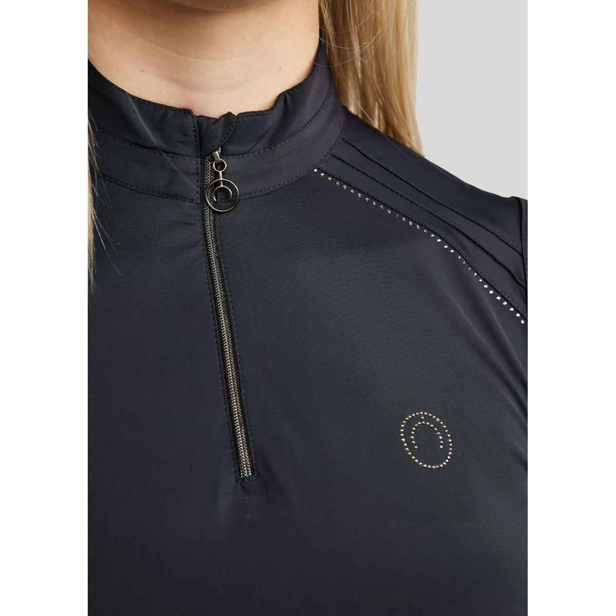 Montar Maglia MoPearl Pintuck Senza Maniche Navy
