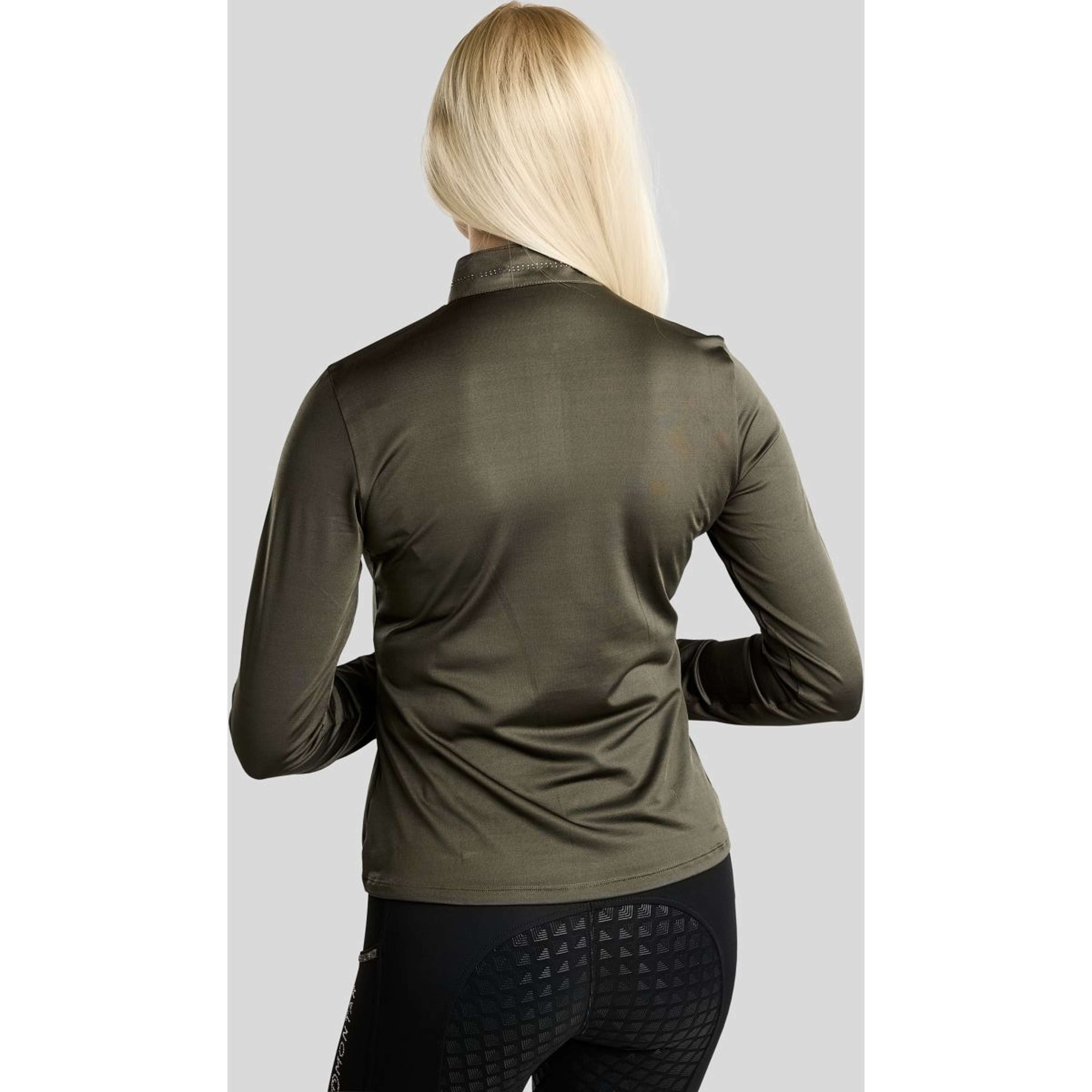 Montar Maglia MoEverline Golden Quartz Crystals Maniche Lunghe Forest Green