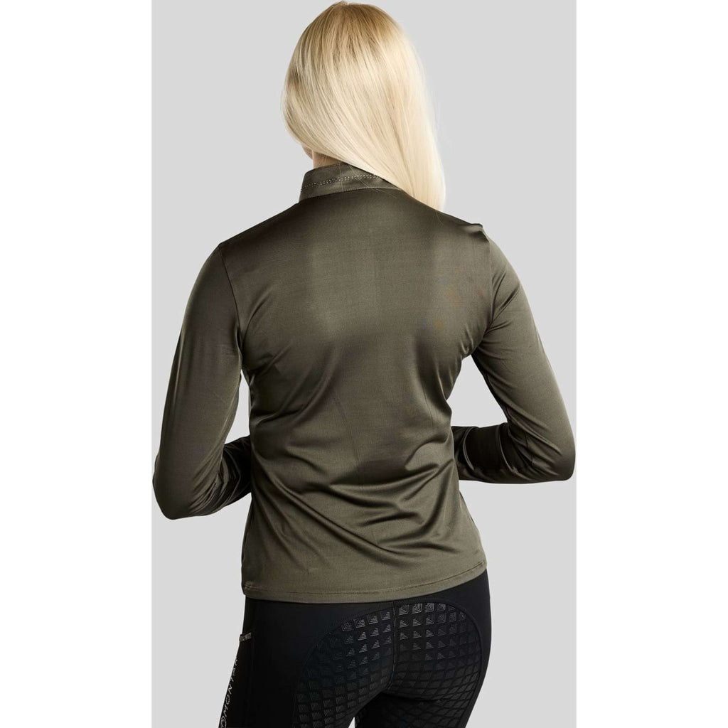 Montar Maglia MoEverline Golden Quartz Crystals Maniche Lunghe Forest Green