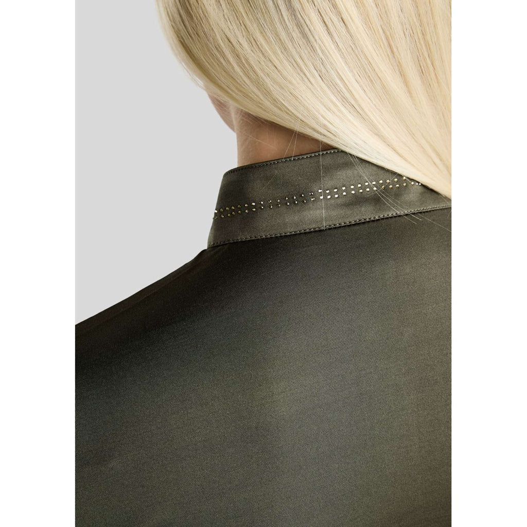 Montar Maglia MoEverline Golden Quartz Crystals Maniche Lunghe Forest Green