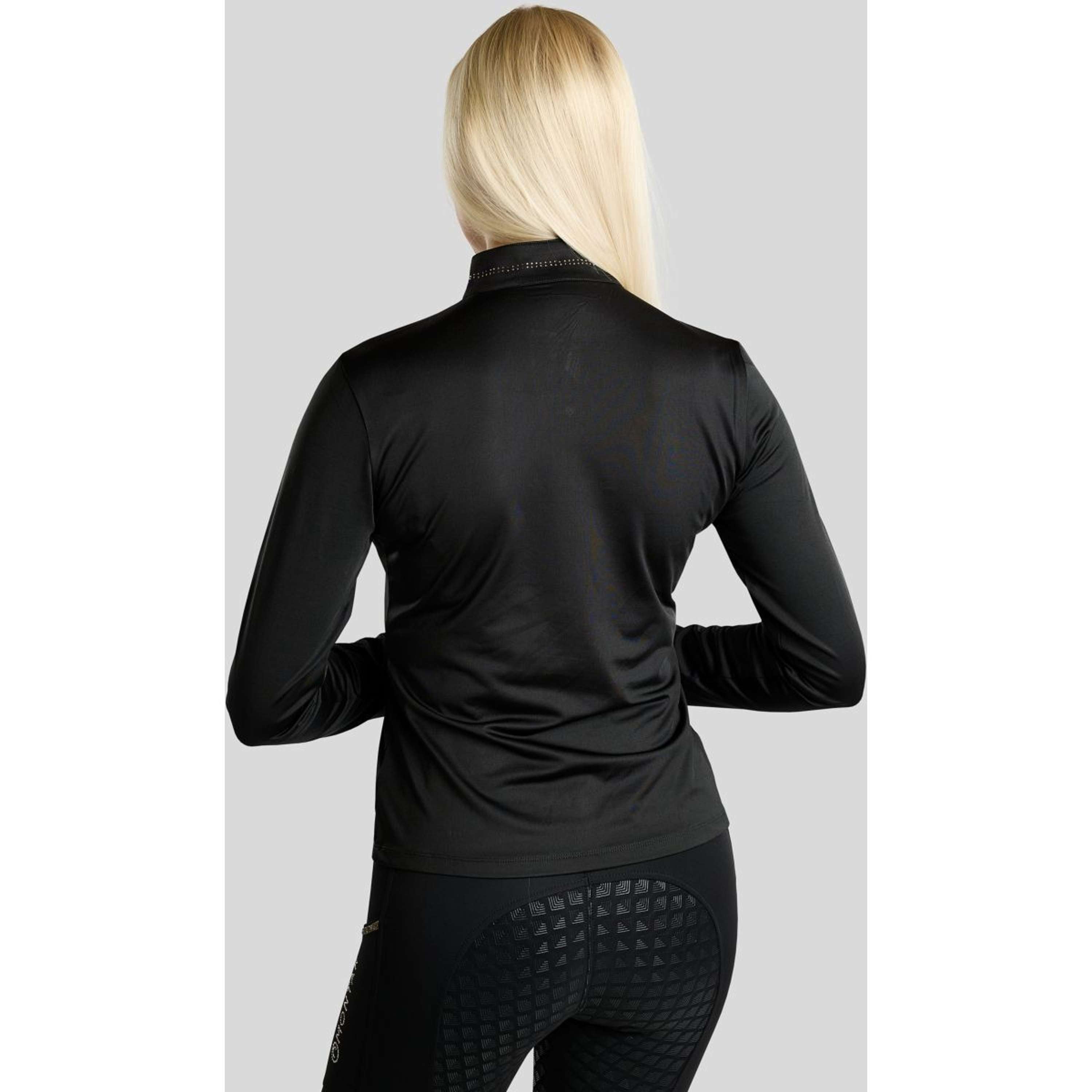 Montar Maglia MoEverline Golden Quartz Crystals Maniche Lunghe Nero