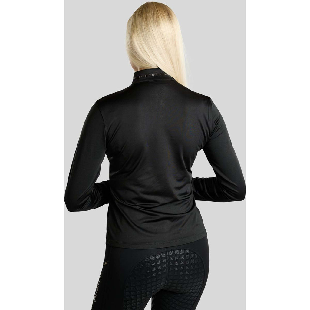 Montar Maglia MoEverline Golden Quartz Crystals Maniche Lunghe Nero