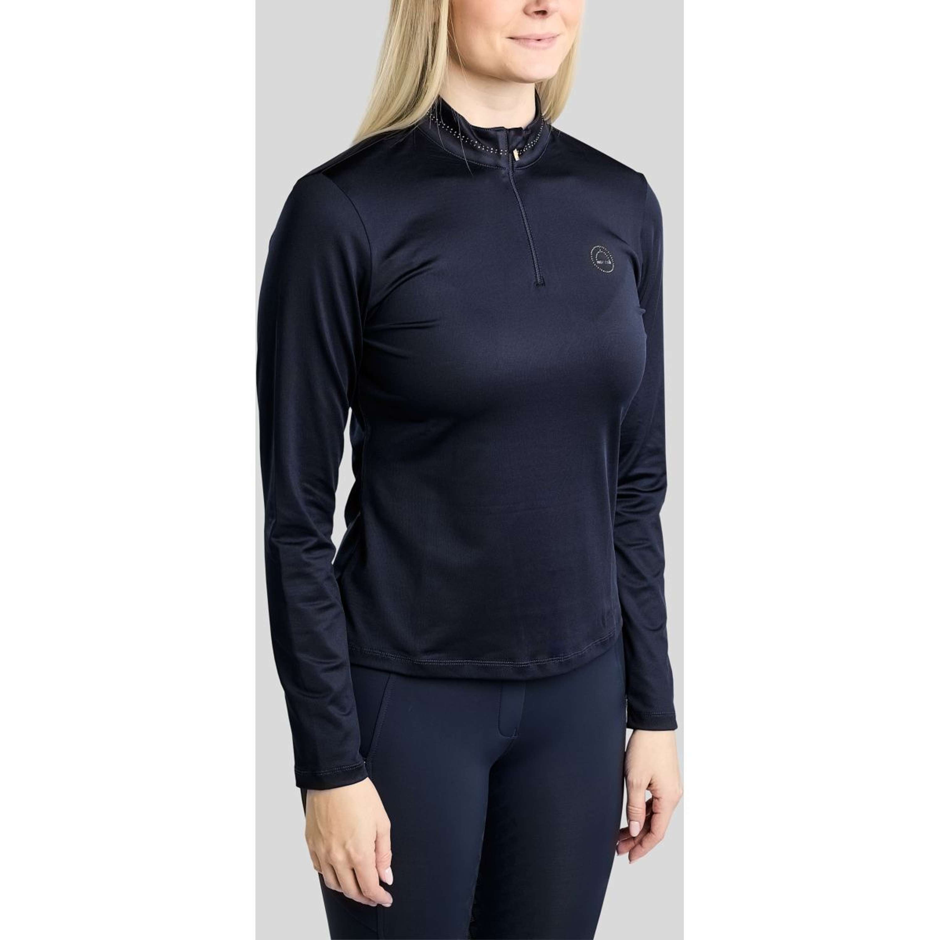 Montar Maglia MoEverline Golden Quartz Crystals Maniche Lunghe Navy