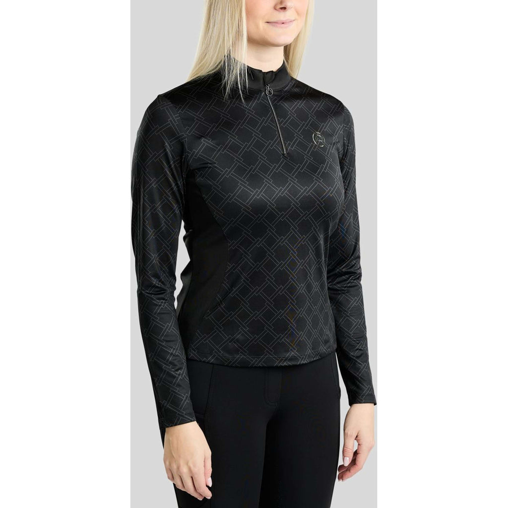 Montar Maglia MoLeia Lumber Check All Over Printed Maniche Lunghe Nero