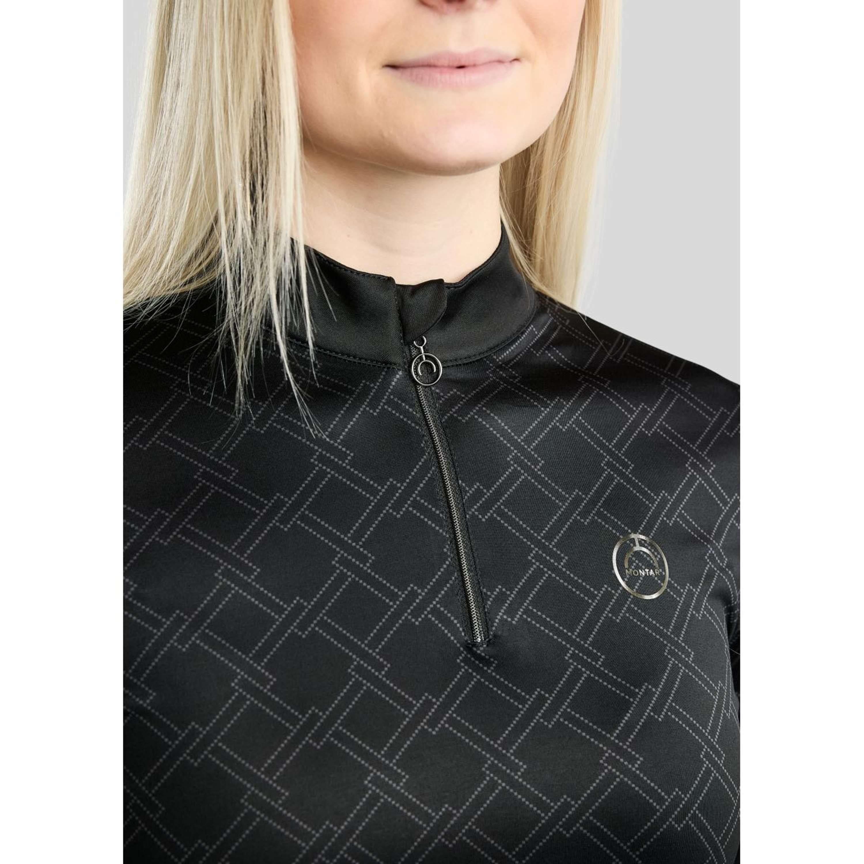 Montar Maglia MoLeia Lumber Check All Over Printed Maniche Lunghe Nero