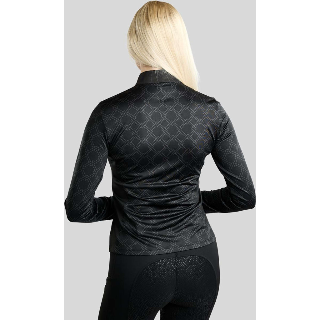 Montar Maglia MoLeia Lumber Check All Over Printed Maniche Lunghe Nero