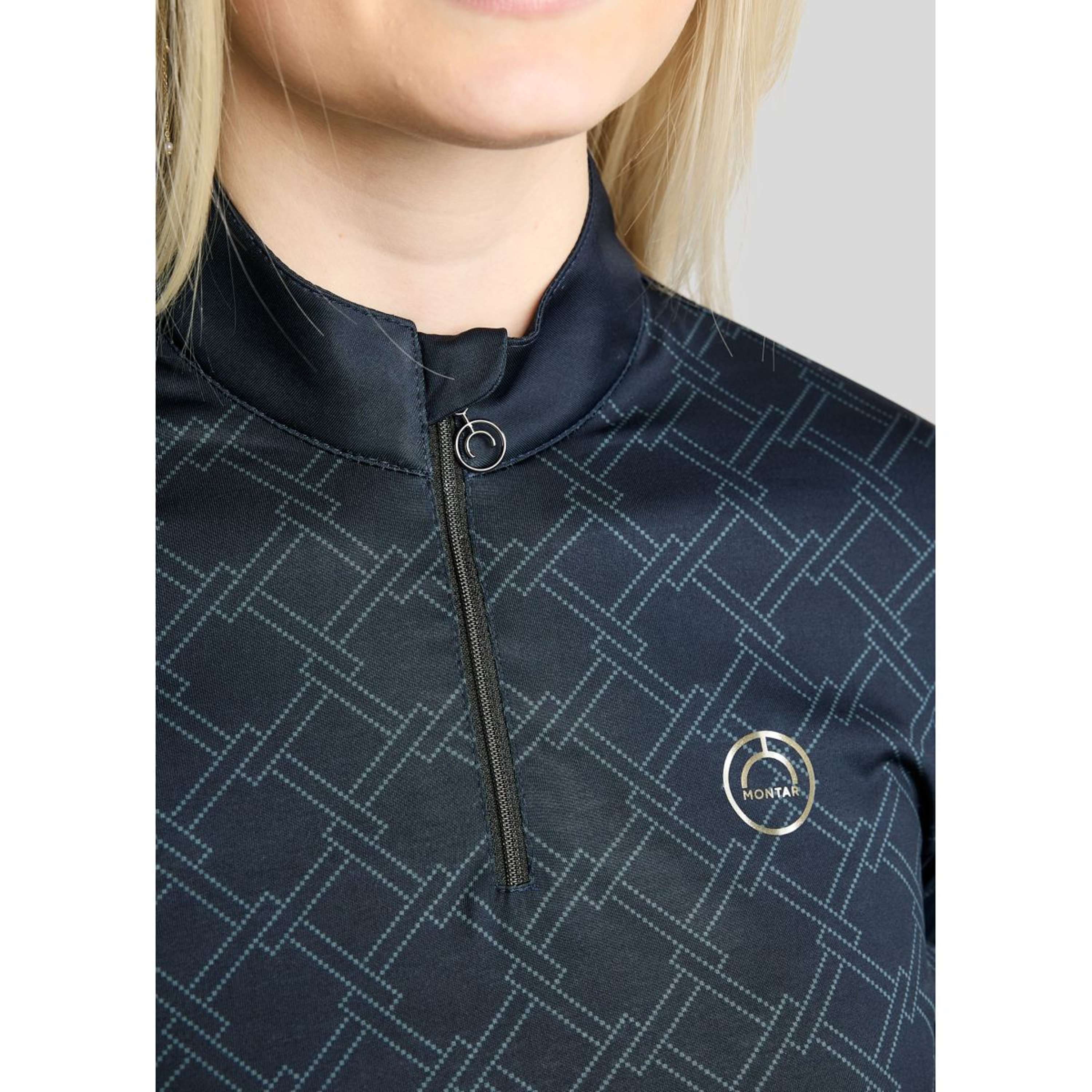 Montar Maglia MoLeia Lumber Check All Over Printed Maniche Lunghe Navy