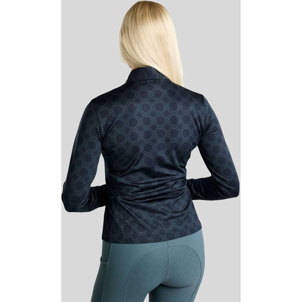 Montar Maglia MoLeia Lumber Check All Over Printed Maniche Lunghe Navy