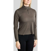 Montar Maglia MoEkta Jacquard Pattern Golden Quartz Maniche Lunghe Forest Green