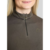 Montar Maglia MoEkta Jacquard Pattern Golden Quartz Maniche Lunghe Forest Green