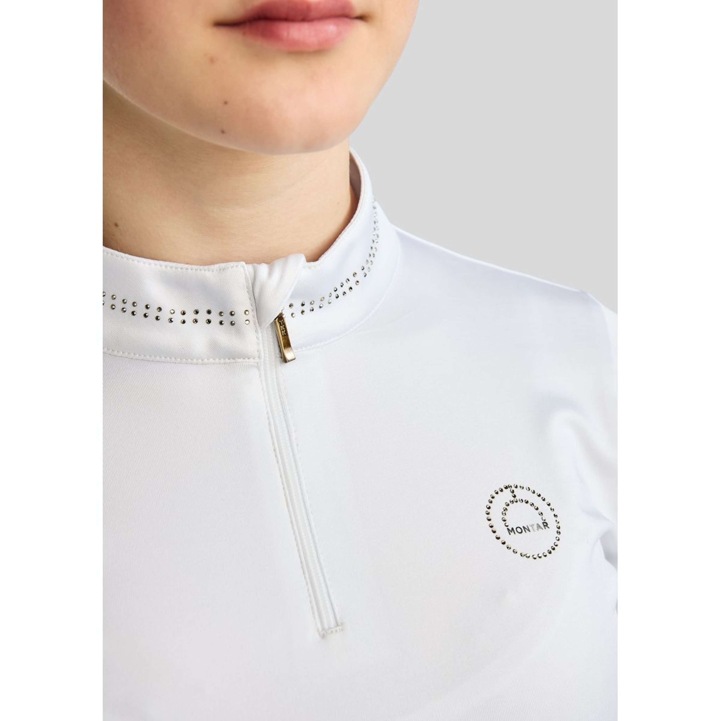 Montar Maglia MoEverline Golden Quartz Crystals Kids Maniche Lunghe Bianco
