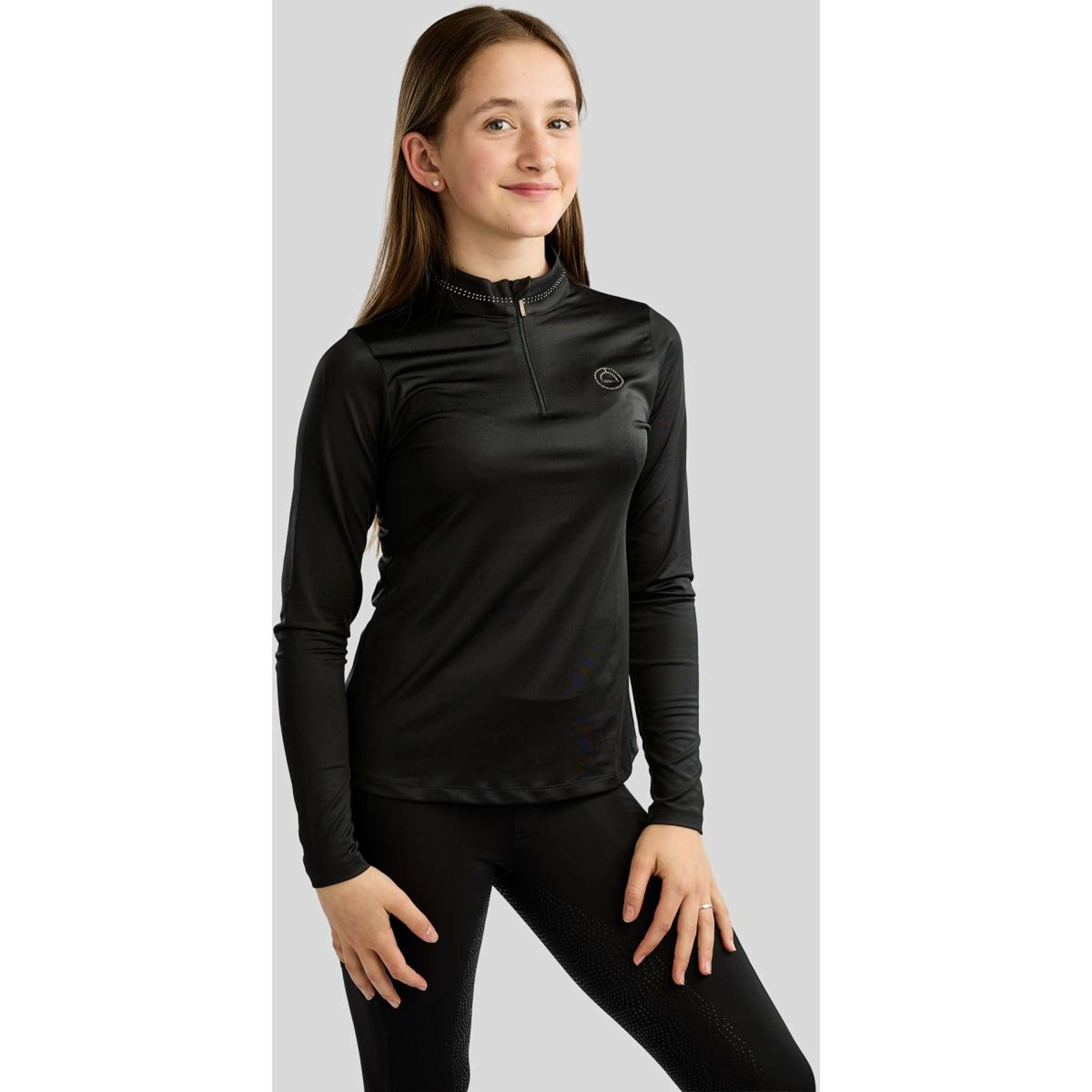 Montar Maglia MoEverline Golden Quartz Crystals Kids Maniche Lunghe Nero