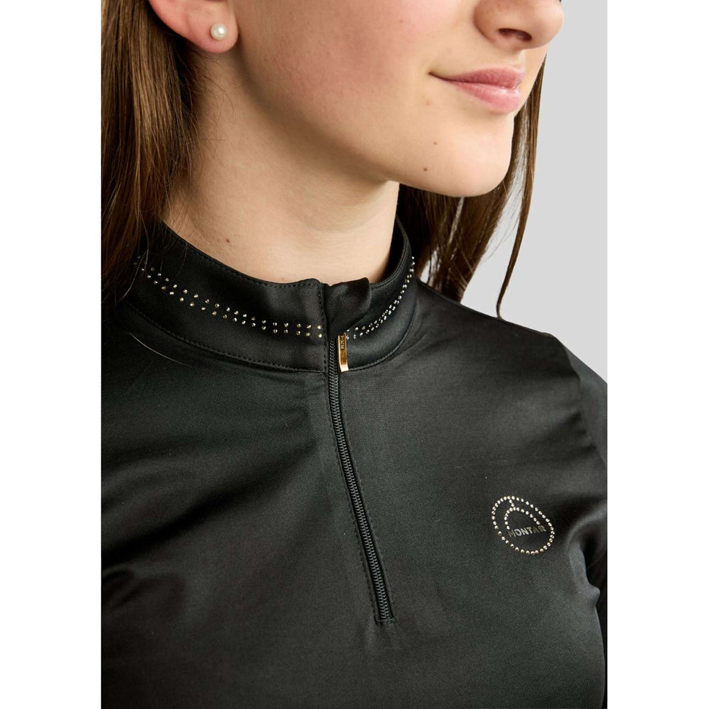 Montar Maglia MoEverline Golden Quartz Crystals Kids Maniche Lunghe Nero