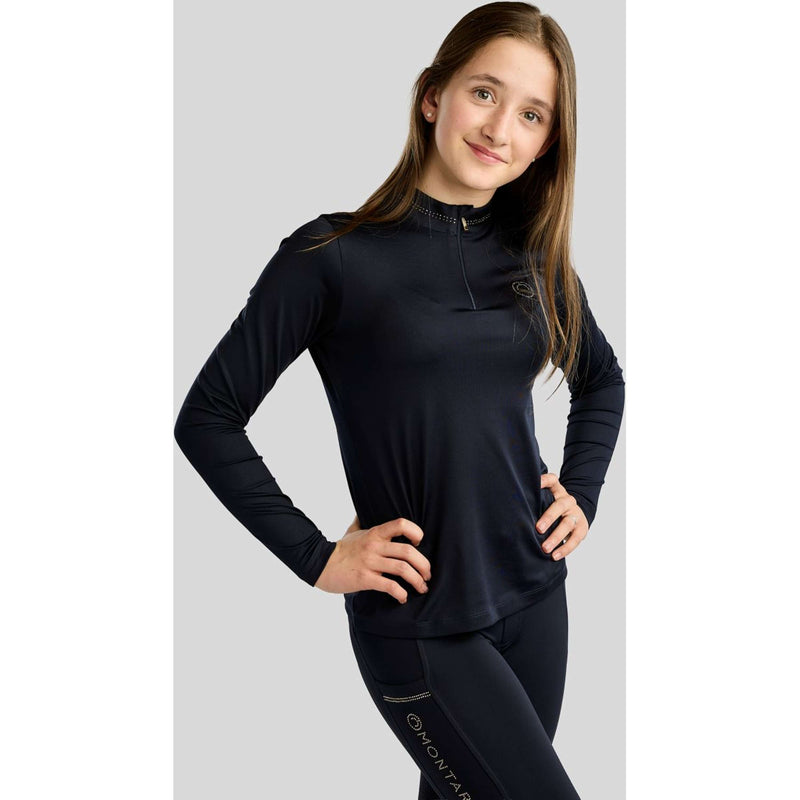 Montar Maglia MoEverline Golden Quartz Crystals Kids Maniche Lunghe Navy