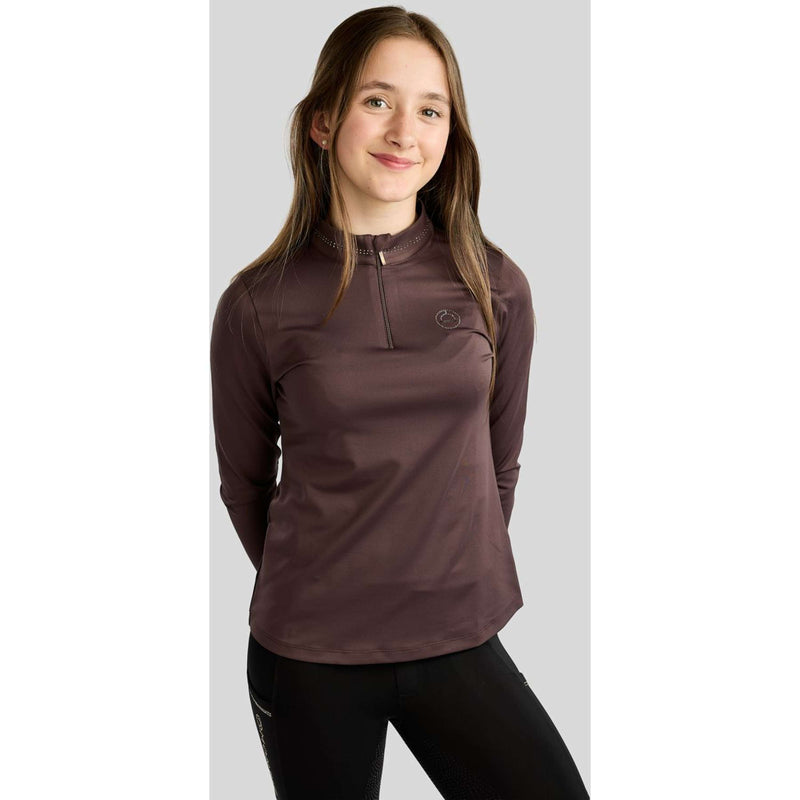 Montar Maglia MoEverline Golden Quartz Crystals Kids Maniche Lunghe Black Peony