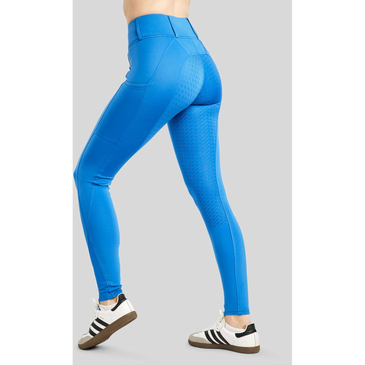 Rebel Leggings da Equitazione Tone in Tone Crystals Full Grip Blu forte