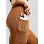 Rebel Leggings da Equitazione Tone in Tone Crystals Full Grip Caramella mou