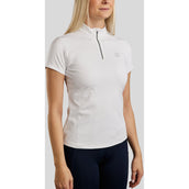 Rebel T-Shirt Tone in Tone Crystals Bianco