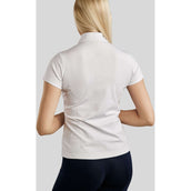 Rebel T-Shirt Tone in Tone Crystals Bianco