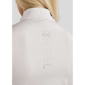 Rebel T-Shirt Tone in Tone Crystals Bianco