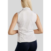 Rebel Camicia senza maniche Tone in Tone Crystals Bianco