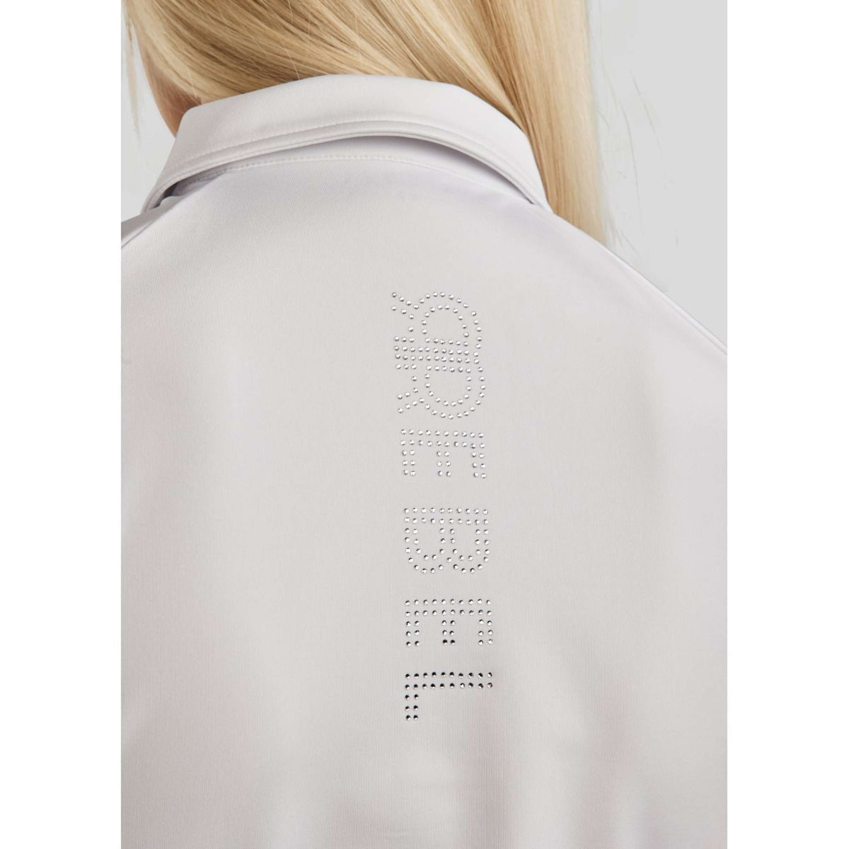 Rebel Camicia senza maniche Tone in Tone Crystals Bianco