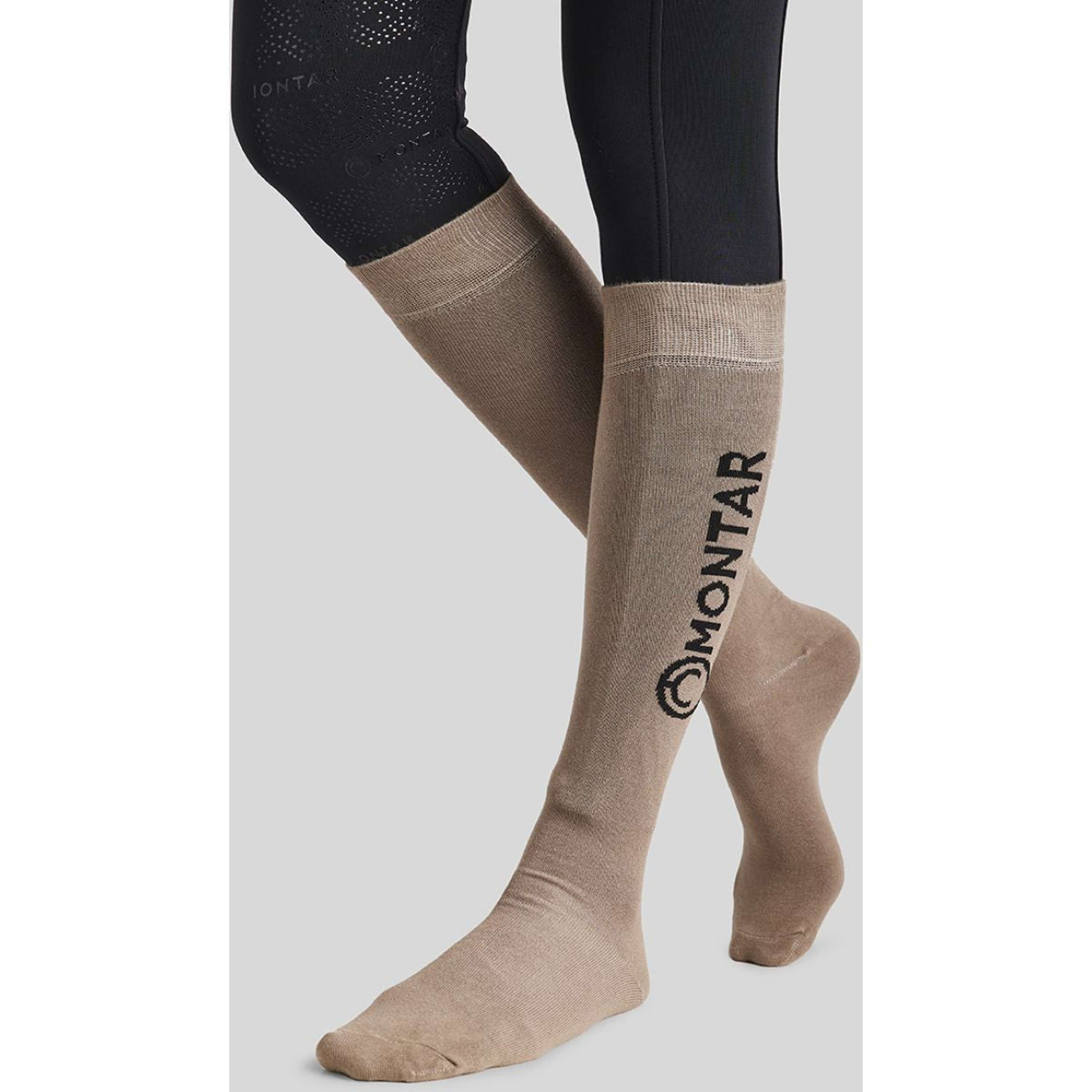 Montar Calze da Equitazione Logo Latte