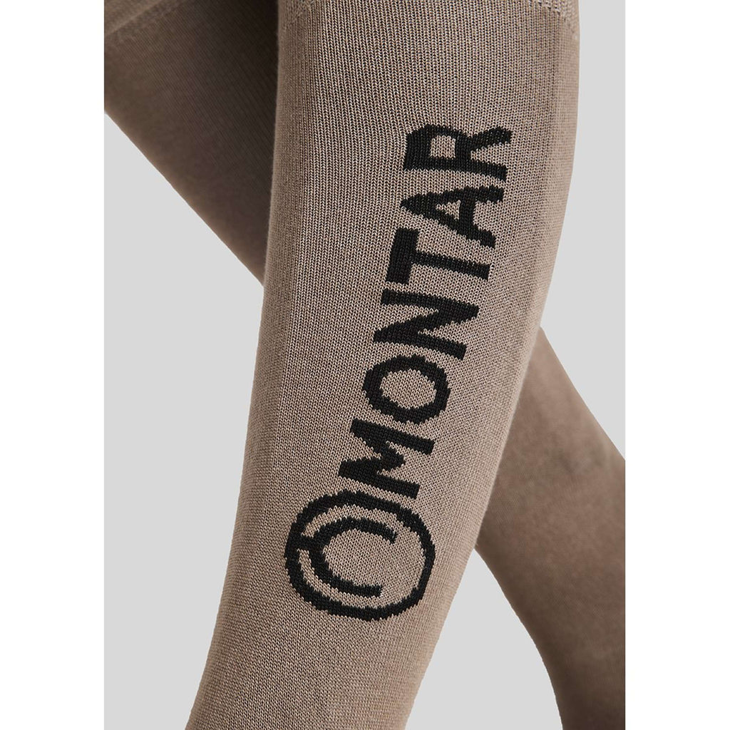 Montar Calze da Equitazione Logo Latte
