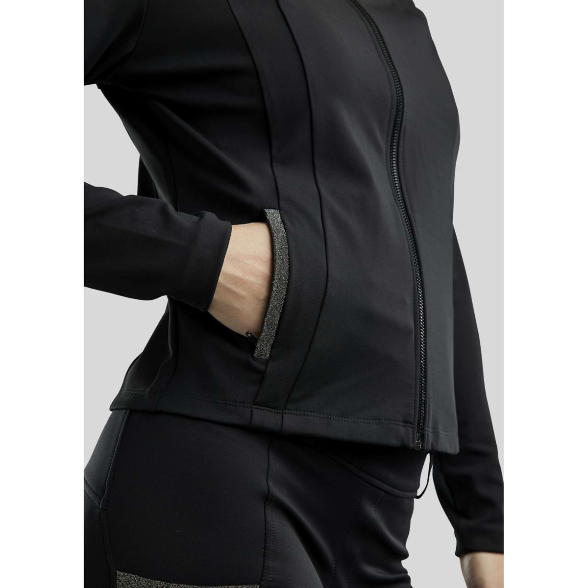 Montar Felpa con cappuccio e zip MoGloria Nero