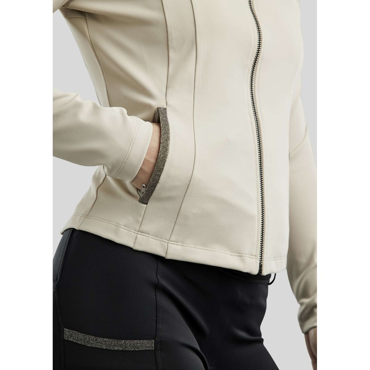 Montar Felpa con cappuccio e zip MoGloria Grigio argento