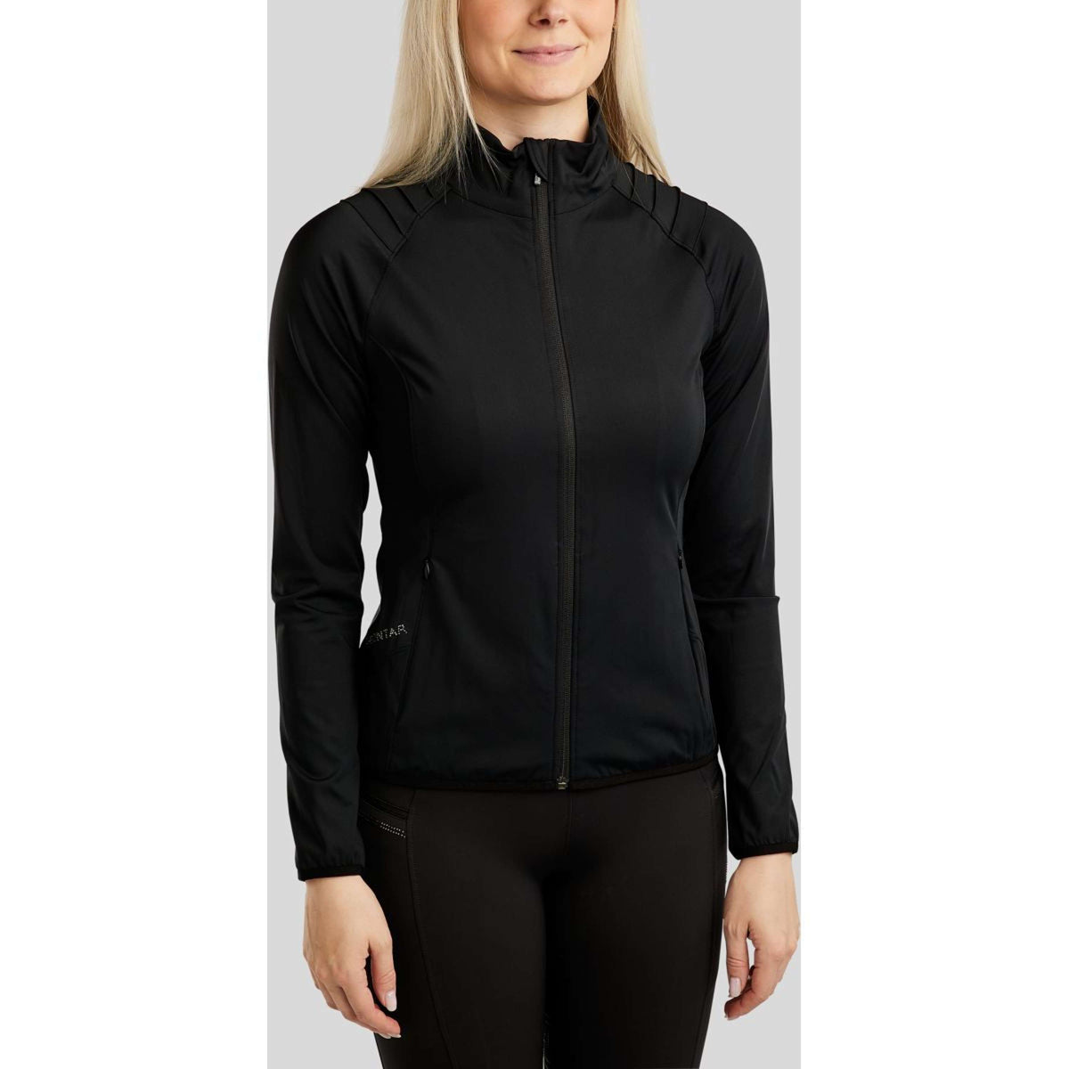 Montar Jack MoPearl Pintuck Gun Metal Crystals Nero