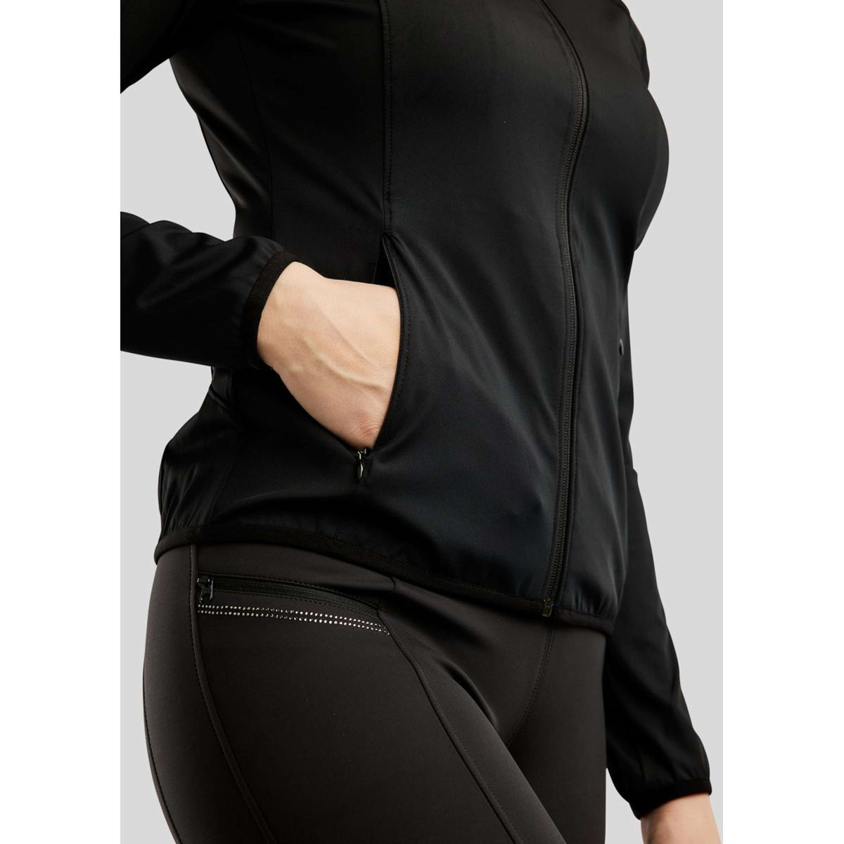 Montar Jack MoPearl Pintuck Gun Metal Crystals Nero