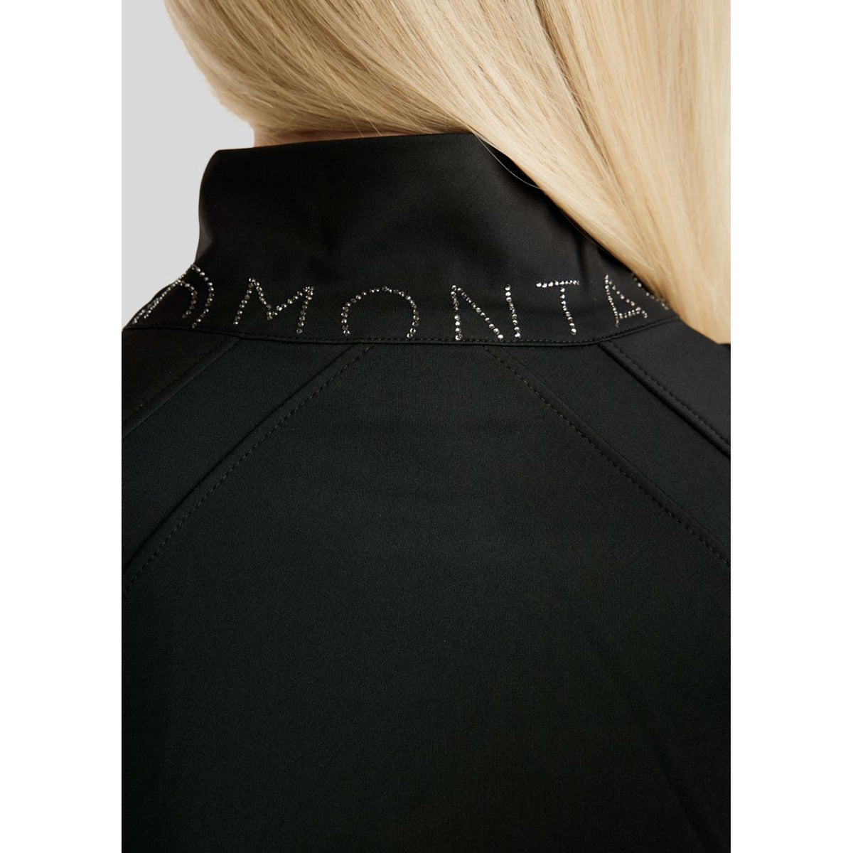 Montar Jack MoPearl Pintuck Gun Metal Crystals Nero