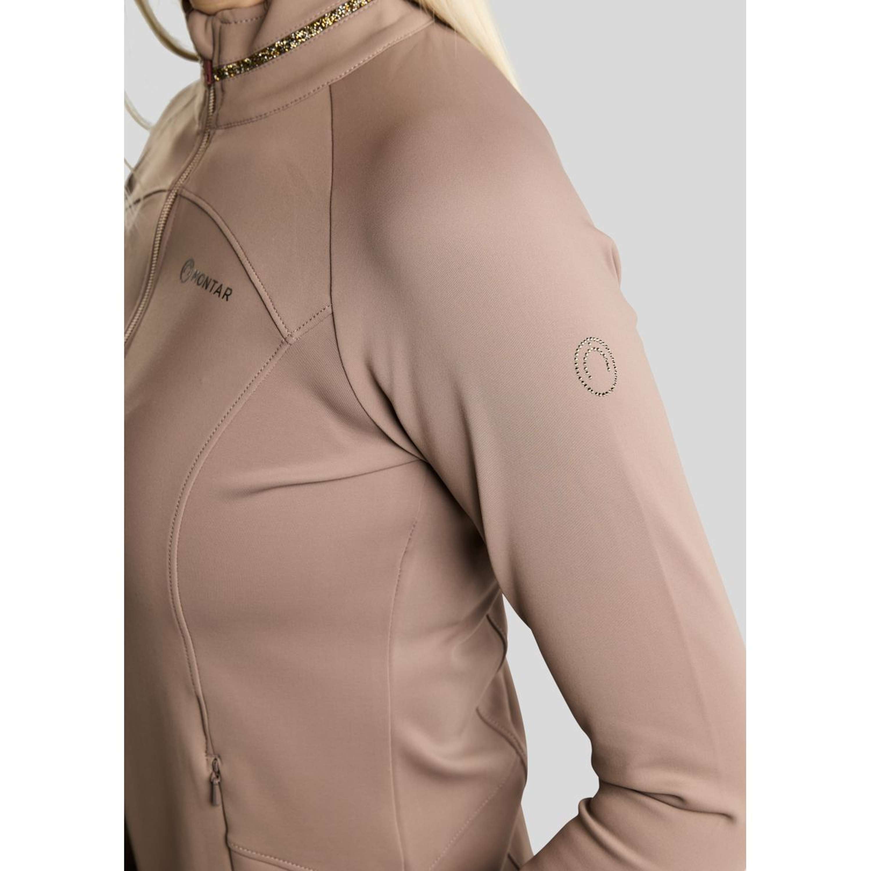 Montar Felpa con cappuccio e zip MoVeronica Golden Quartz Crystal Nougat Brown
