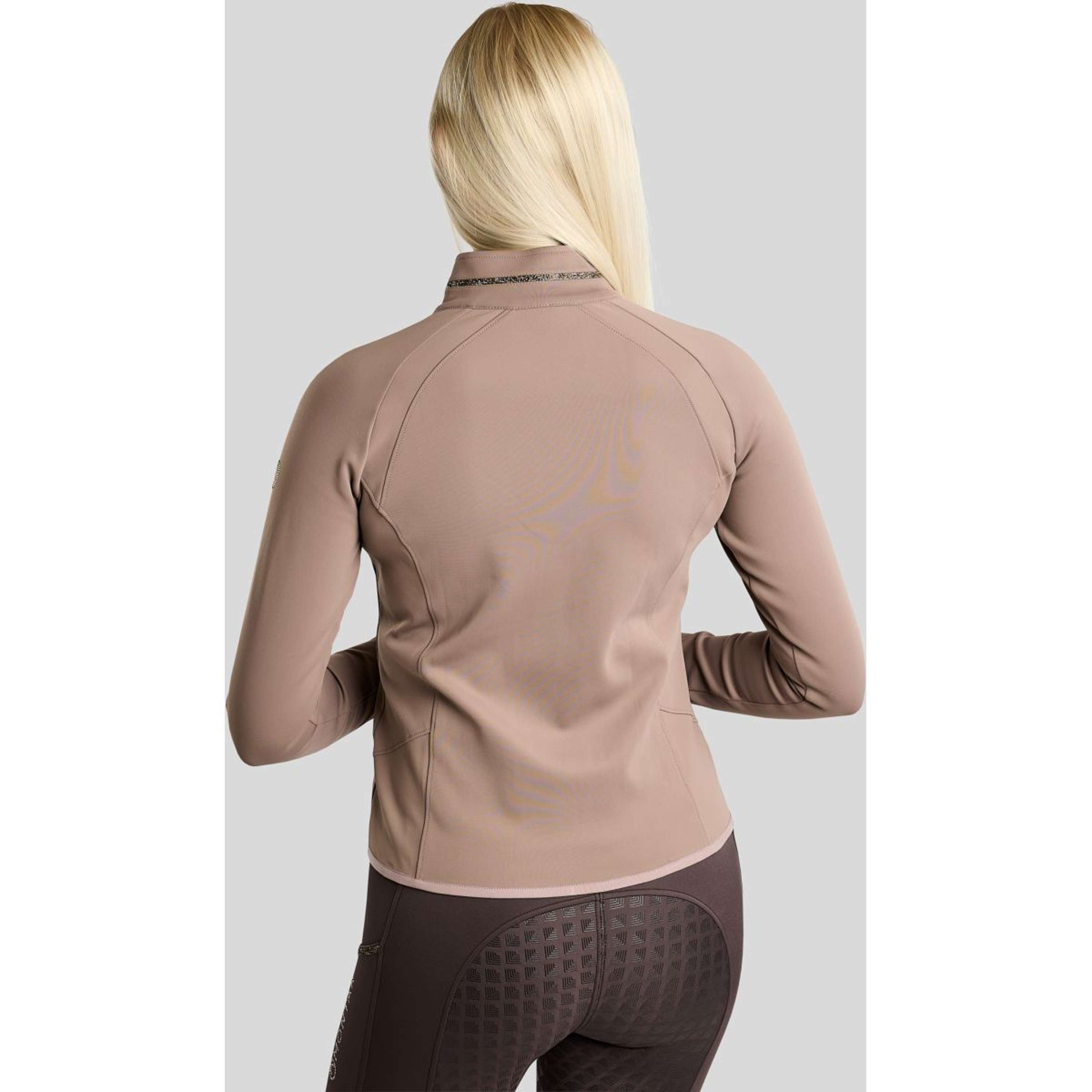 Montar Felpa con cappuccio e zip MoVeronica Golden Quartz Crystal Nougat Brown