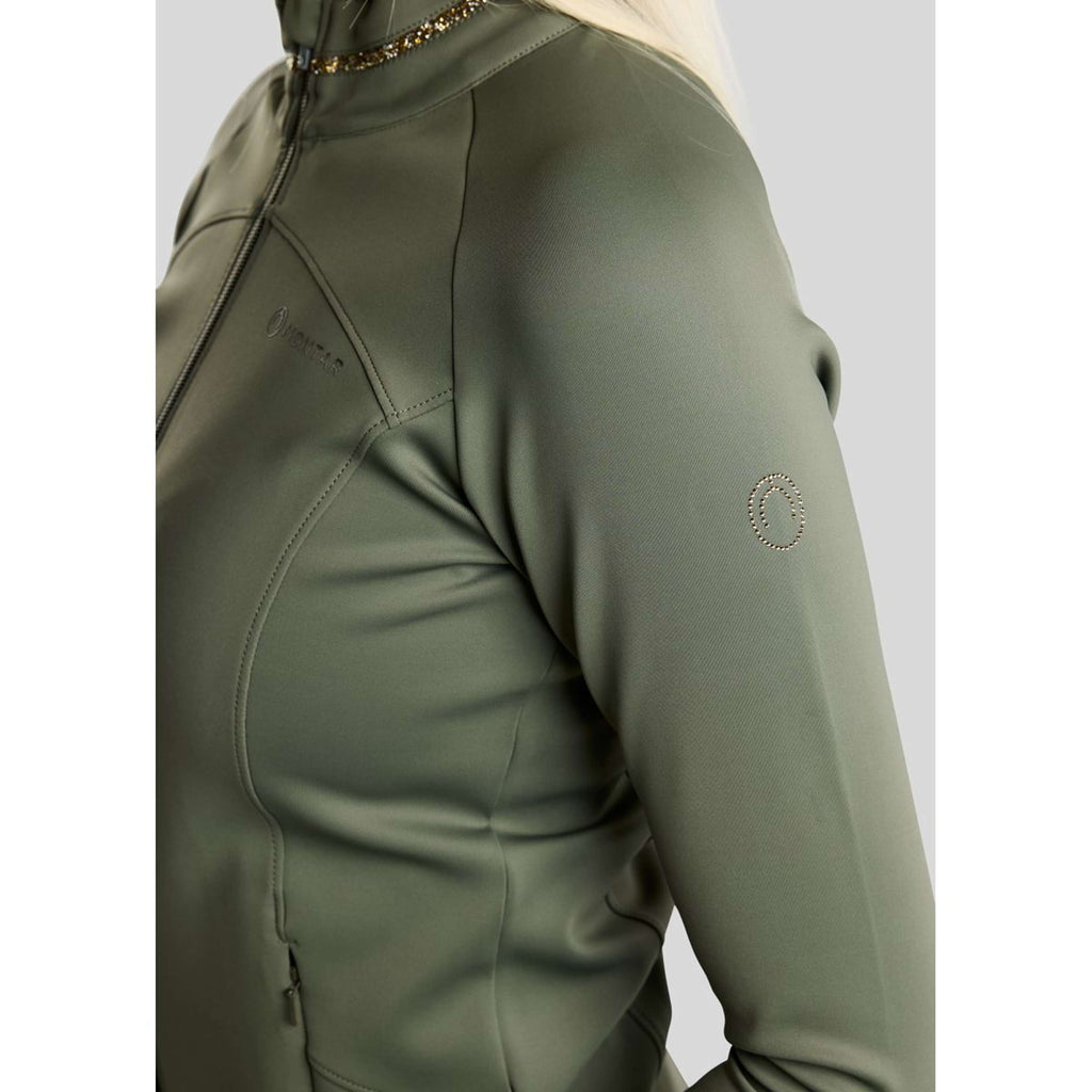 Montar Felpa con cappuccio e zip MoVeronica Golden Quartz Crystal Forest Green