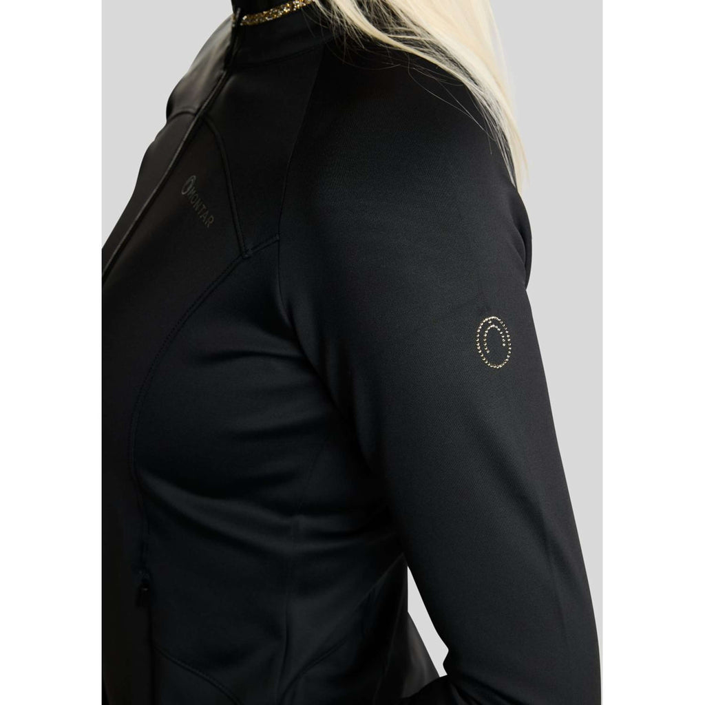 Montar Felpa con cappuccio e zip MoVeronica Golden Quartz Crystal Nero
