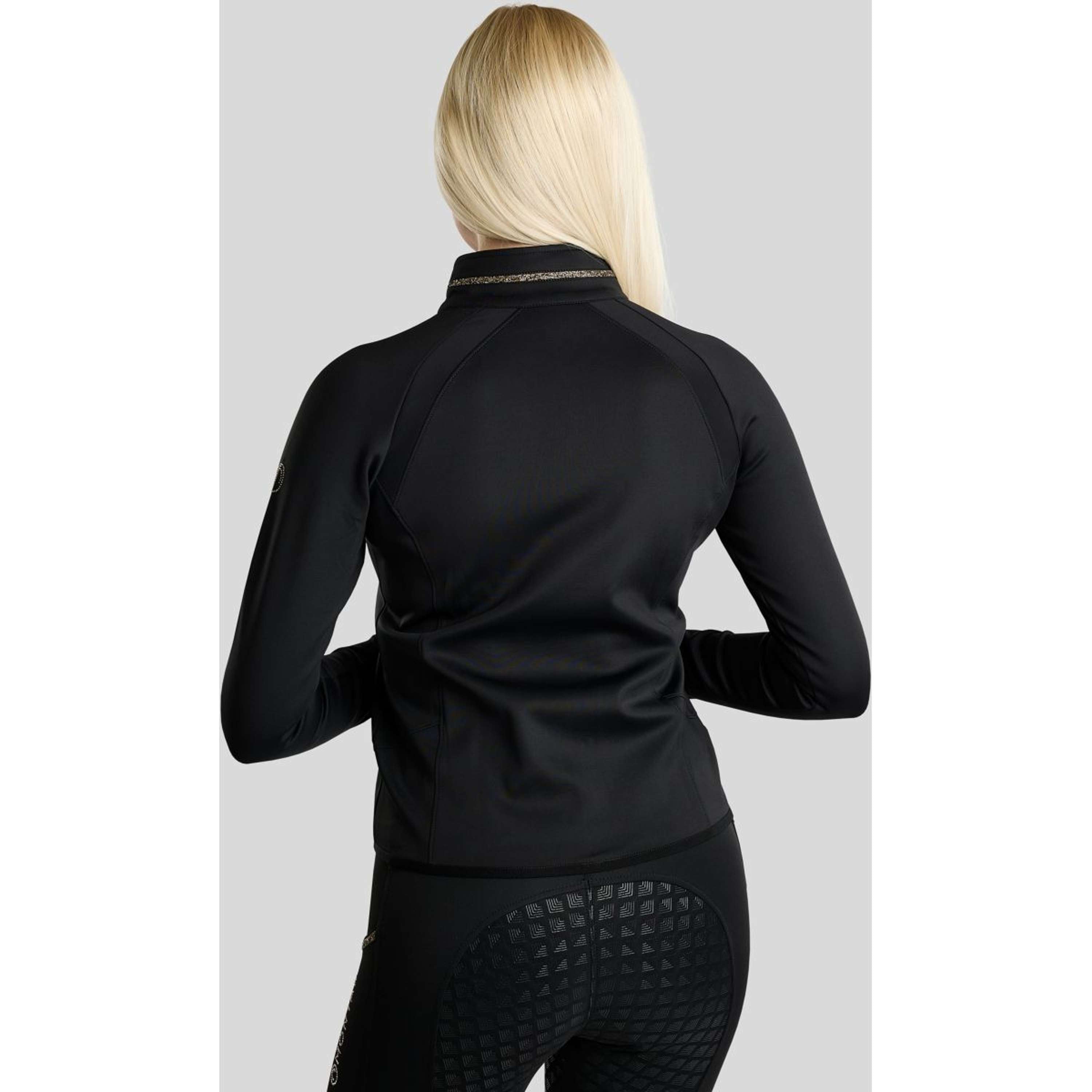 Montar Felpa con cappuccio e zip MoVeronica Golden Quartz Crystal Nero